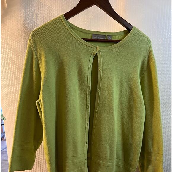 Croft and Barrow green open front button down cardigan. Women’s - Picture 1 of 8